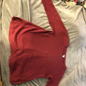 Burgundy red long sleeve